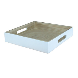 Bamboo tray with handle hole best quality premium standard made in Vietnam cheap tray use for house hold kitchen serving tray