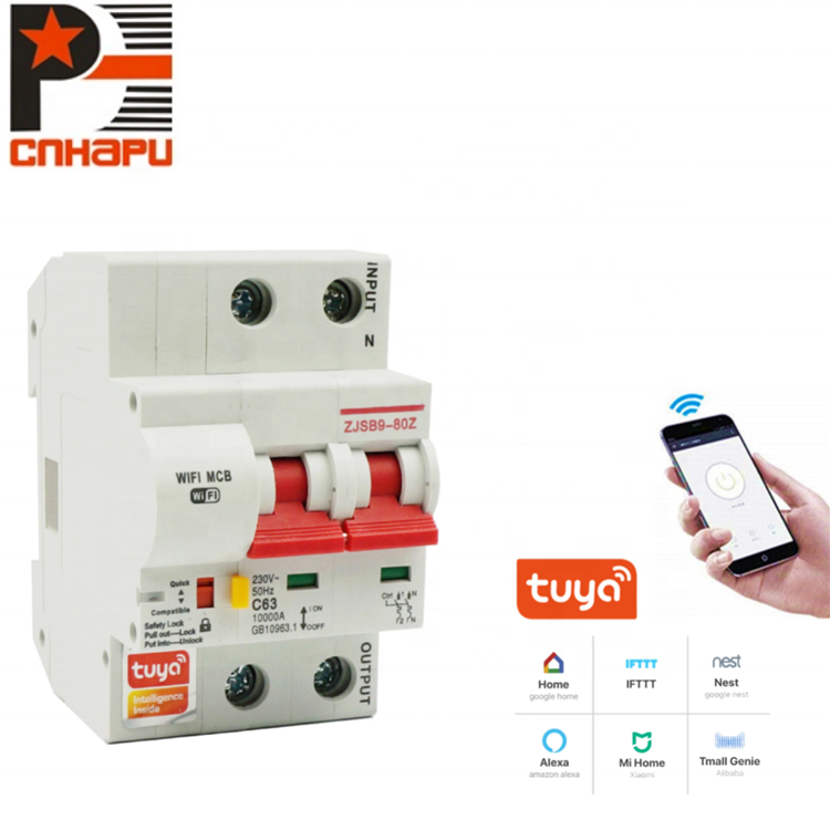 Tuya WIFI Circuit Breaker Smart Life APP Timer Remote Control Wireless Intelligent Automatic Smart Switch Factory