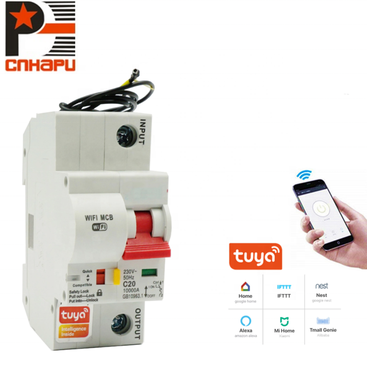 Tuya WIFI Circuit Breaker Smart Life APP Timer Remote Control Wireless Intelligent Automatic Smart Switch Factory