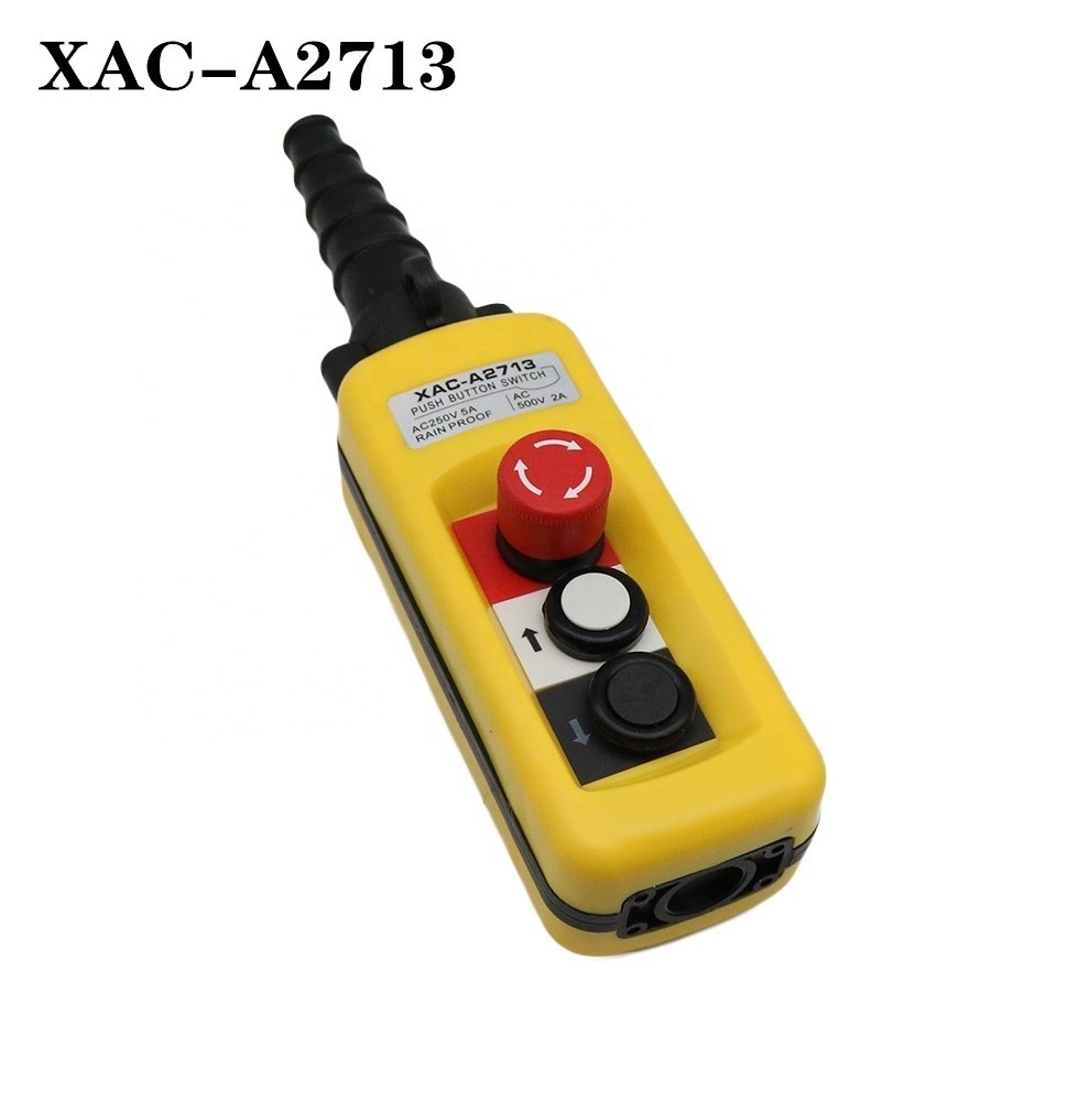 XAC - A2713 Motor-driven Gourd Lifting Button Control Switch Single Speed Crane Driving Remote Control Handle Waterproof Type