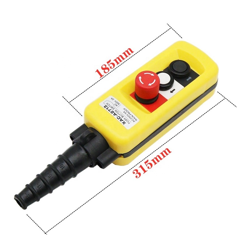 XAC - A2713 Motor-driven Gourd Lifting Button Control Switch Single Speed Crane Driving Remote Control Handle Waterproof Type