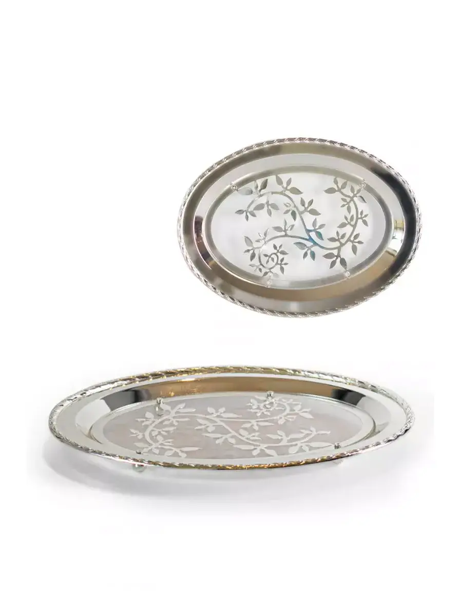 High Quality Metal And Marble Serving Tray In Gold Finished With Marble Designs Metal And Marble Serving Tray In Wholesale Price