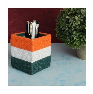 Stationary Holders Jute Pen Pencil Holder High Selling Quality Modern Look Pen Holder For Office School Table Usage In Wholesale