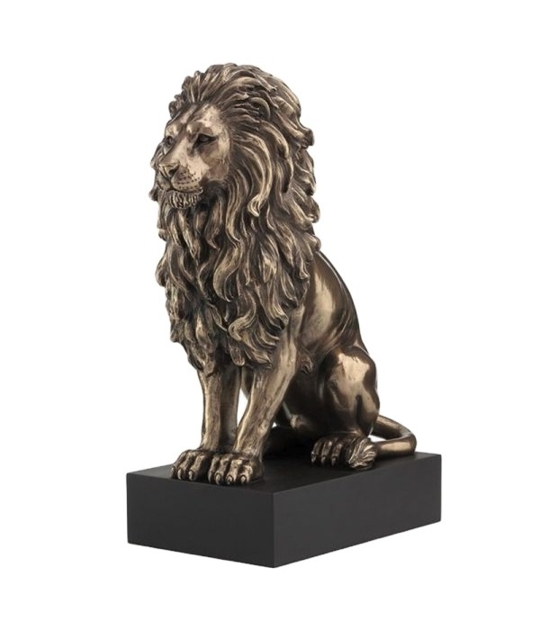 Antique Style Loin Sculpture Customized Metal Sculpture Elegant For Home Office Tabletop Decor Usage In Wholesale Cheap price