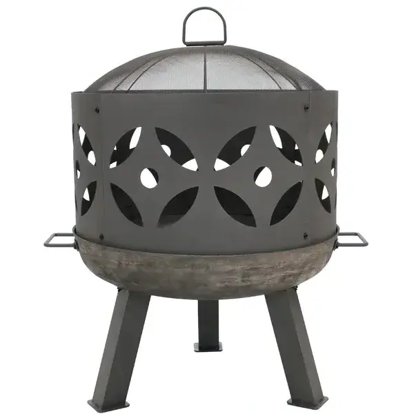 Fire Pit Dark Round shape simple hot Selling High quality Garden Accessories Iron Fire Pit For fireplace home and hotel Usage