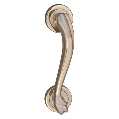 New Polished Brass Long Cup Handles Handmade Unlacquered Drawer Kitchen Pulls Solid Metal Cupboard Cabinet Knobs Handles