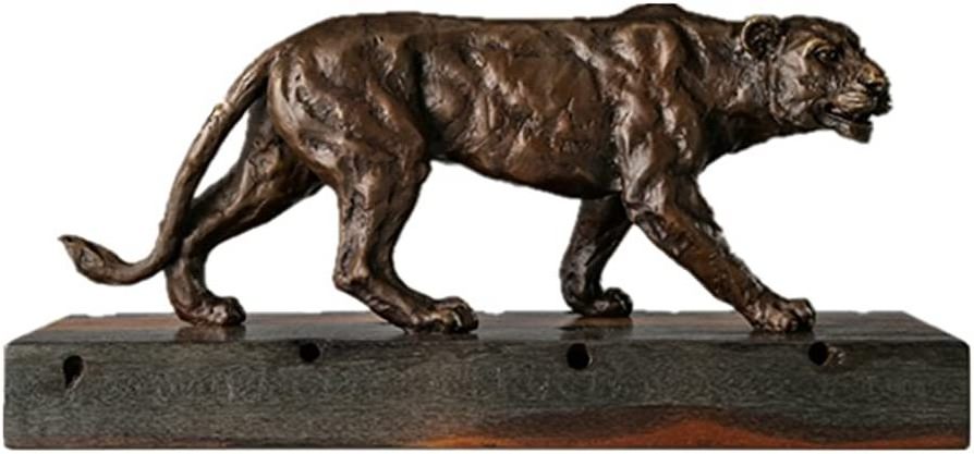 Antique Style Loin Sculpture Customized Metal Sculpture Elegant For Home Office Tabletop Decor Usage In Wholesale Cheap price