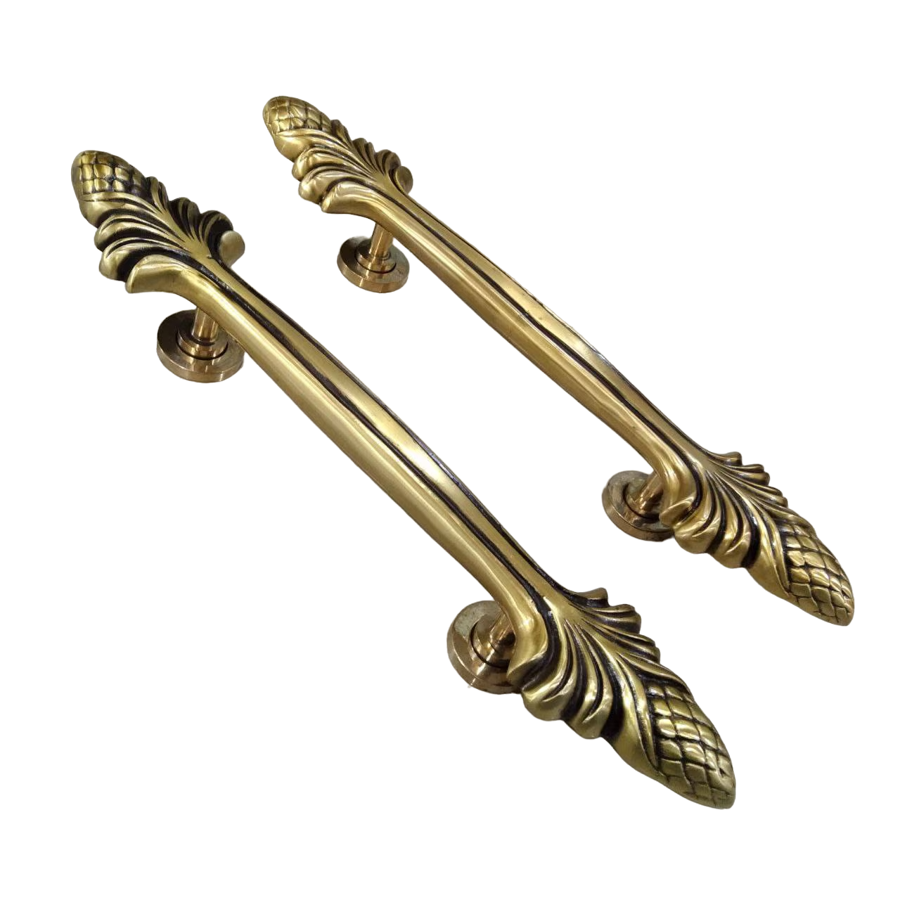 New Polished Brass Long Cup Handles Handmade Unlacquered Drawer Kitchen Pulls Solid Metal Cupboard Cabinet Knobs Handles