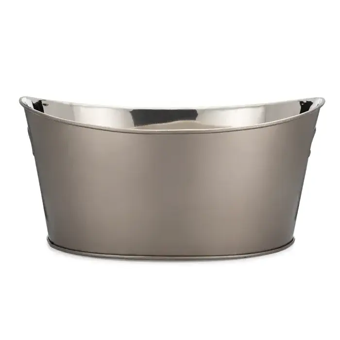 2023 Modern Galvanized New Ice Bucket In Oval Shaped New Design Metal Ice Bucket For Wine And Coldrinks Bottle Design Ice Bucket