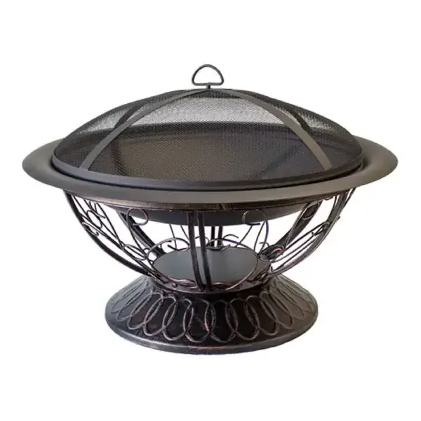 Fire Pit Dark Round shape simple hot Selling High quality Garden Accessories Iron Fire Pit For fireplace home and hotel Usage