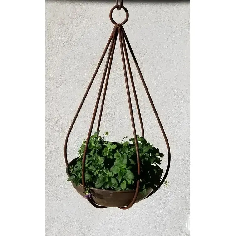 Elegant For Home Hotel decor Usage In Wholesale Cheap Iron Plant Hanger Swing Flower Pot Nordic Hanging Planter Modern Hanger