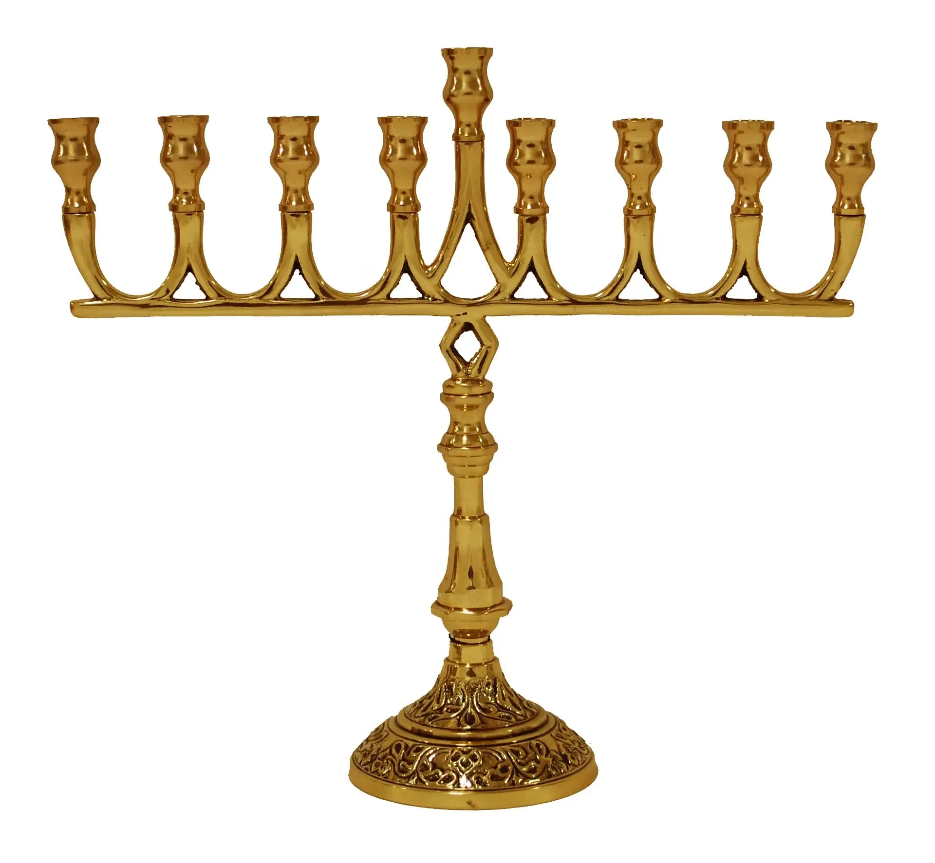 2023 New Design Metal Menorah Candle Holder Mirror Polished And Made in Cast Brass  Metal Candle Holders In Wholesale prices