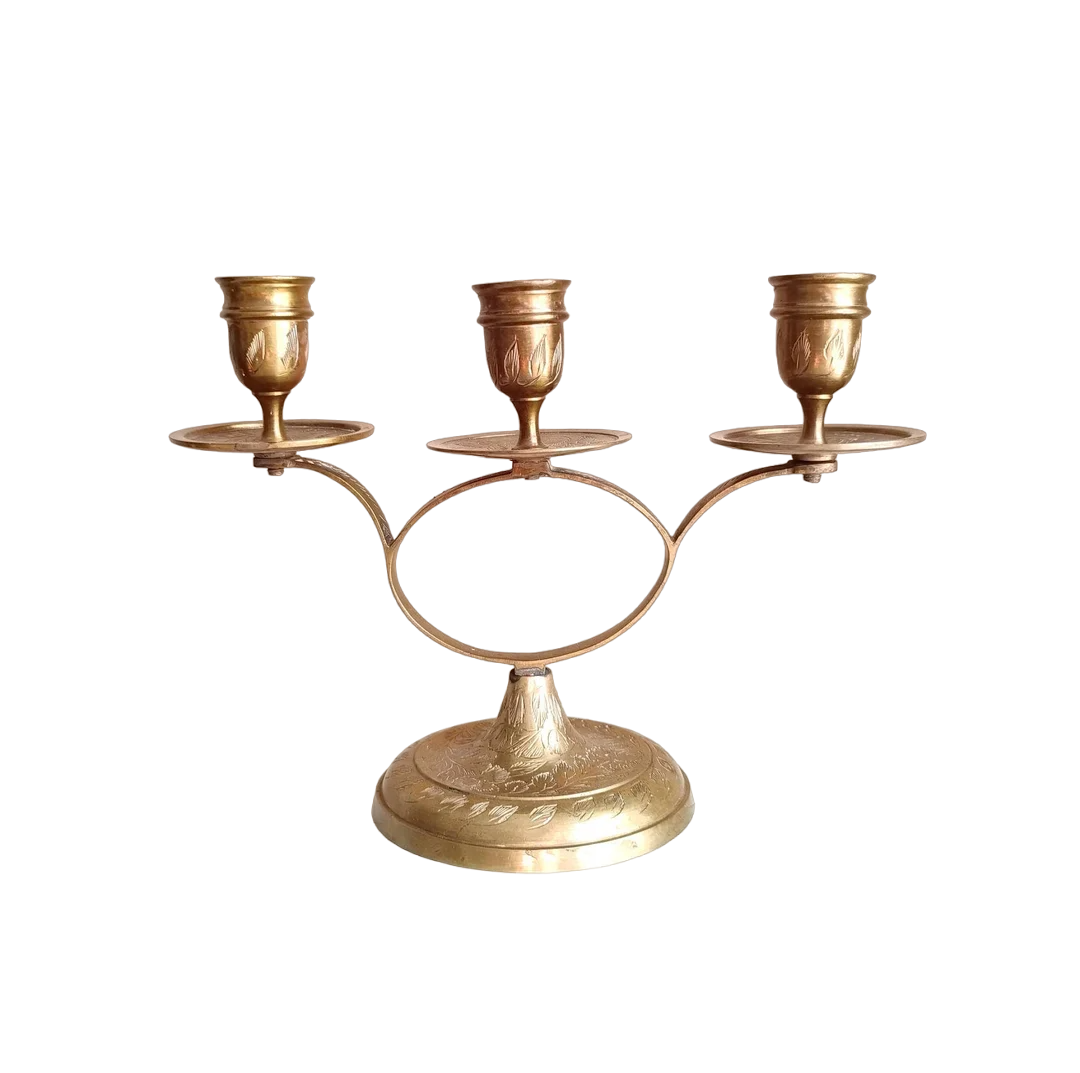 2023 New Design Metal Menorah Candle Holder Mirror Polished And Made in Cast Brass  Metal Candle Holders In Wholesale prices