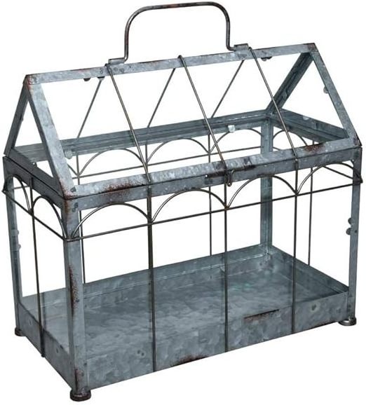 Metal Terrarium For Plants Or Decoration In Galvanised iron Sheet In antique Finished With Durable Quality In Wholesale Prices