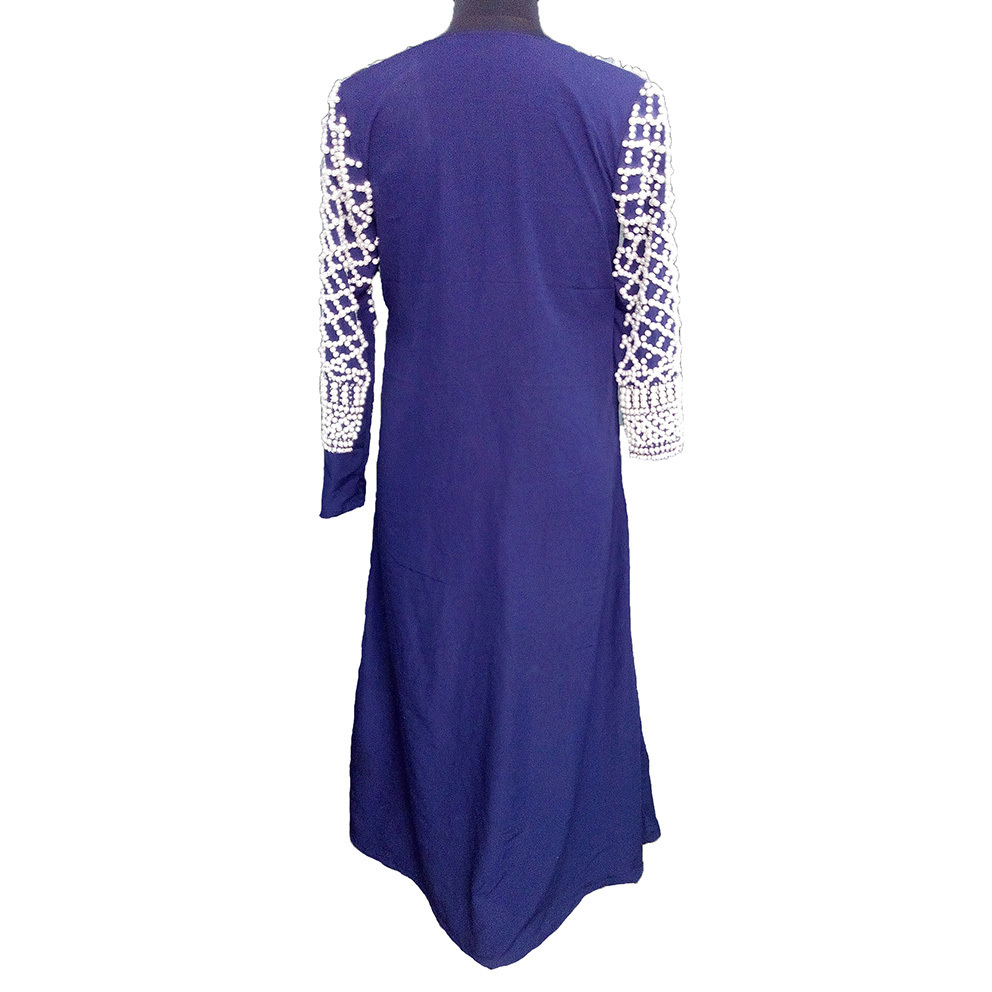 Hand Sewing Pearl Beaded Abaya in Crepe or Georgette or Eco-friendly Bamboo Woven Fabric in Latest Design for Women