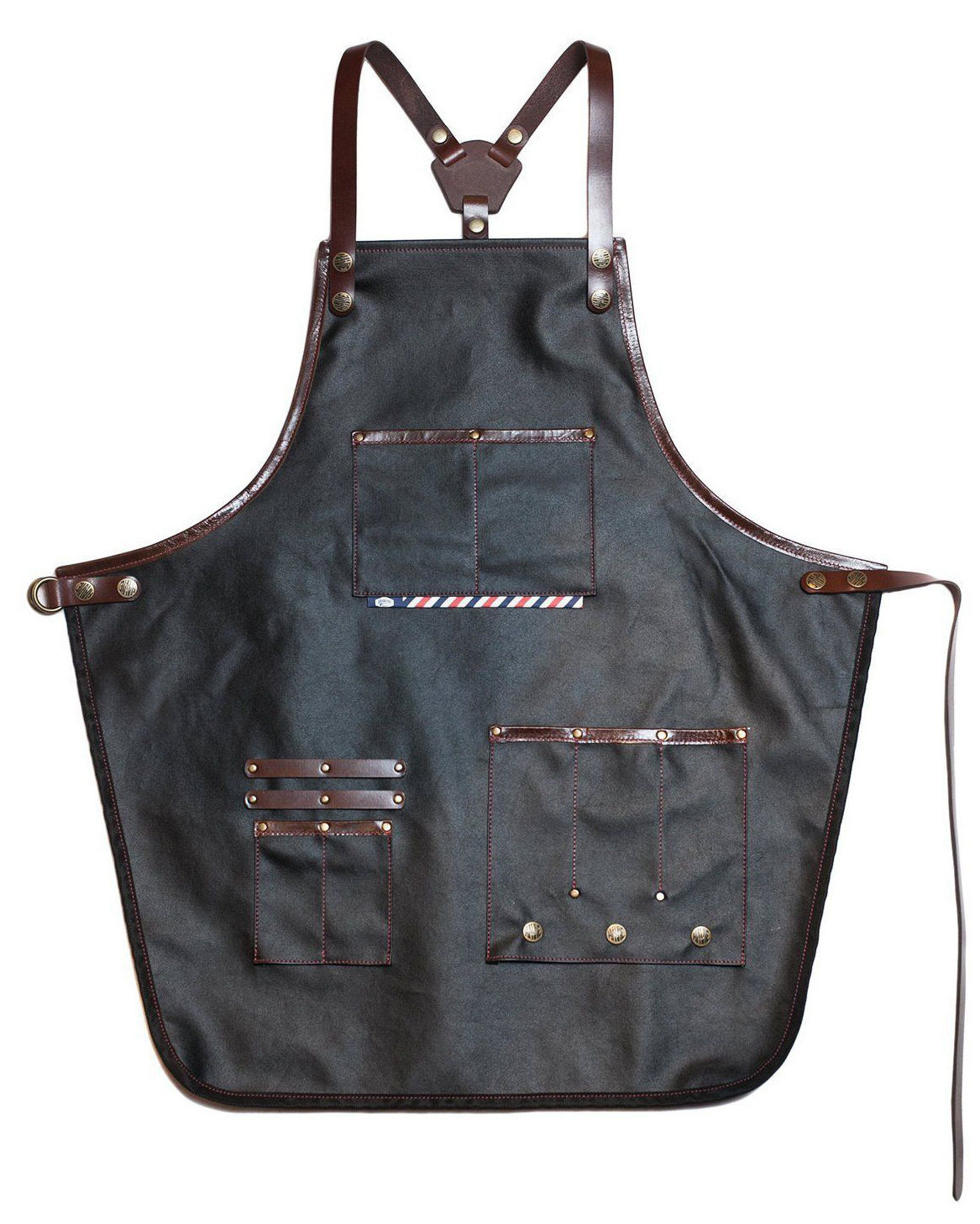 Customized Bib Aprons Waterproof Fire Retardant Bleach proof Fabric made Apron Adjustable straps belts