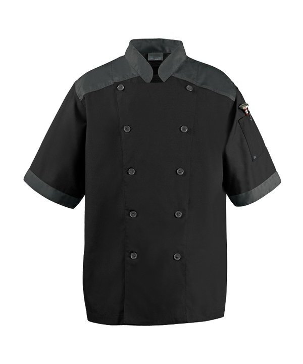 Restaurant Bar Uniform Hotel Cook Workwear Superior OEM Chef Jacket Uniform Vertical Collar Coat Kitchen Wear