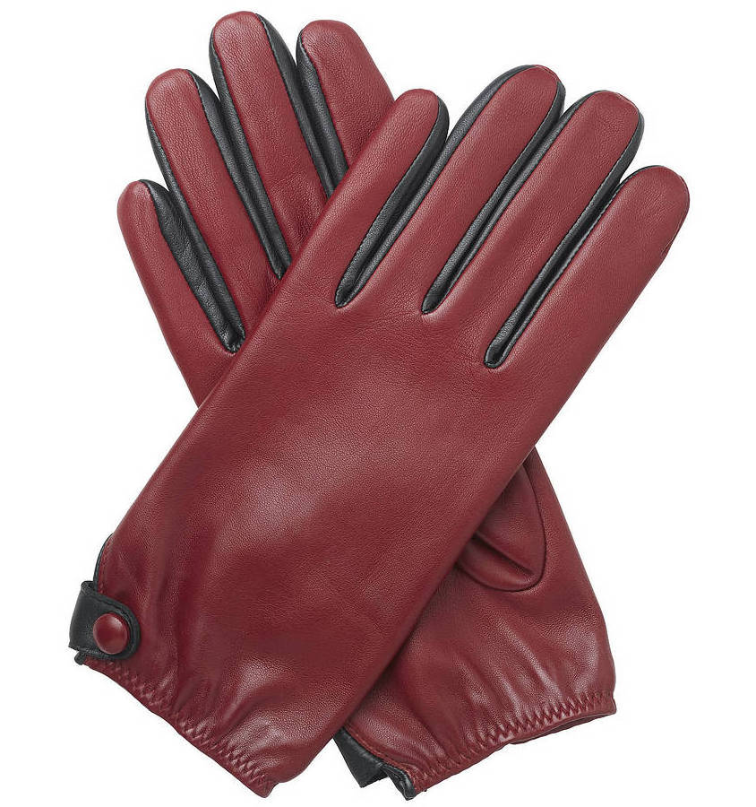 Women Sexy Genuine Sheepskin Leather Gloves Winter Warm Waterproof Leather Gloves