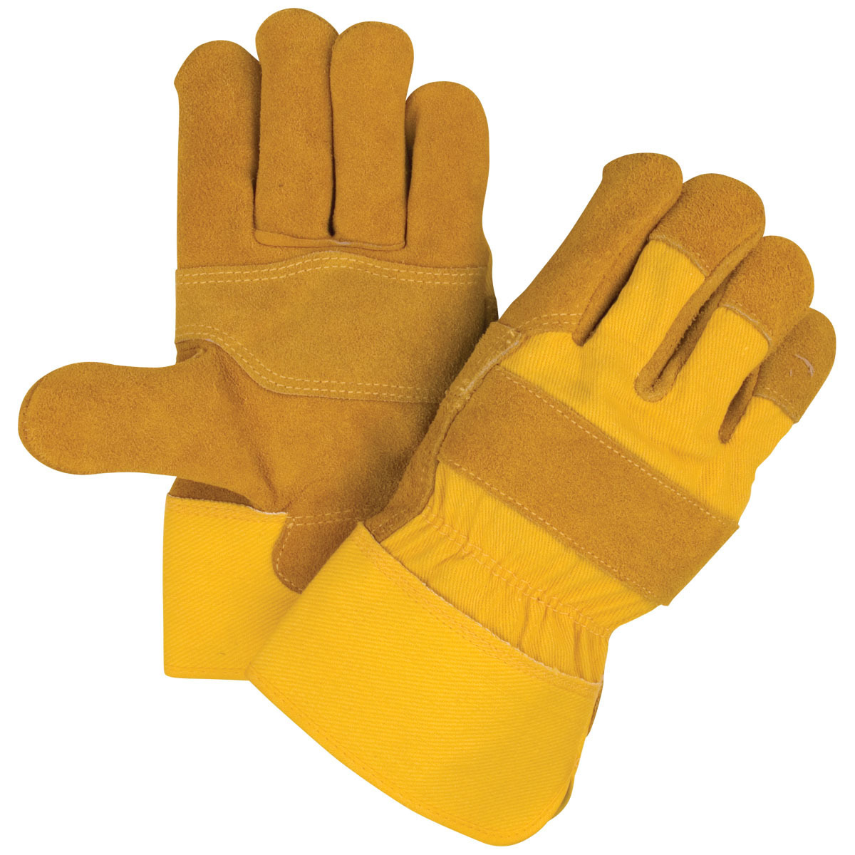 2024 Excellent Quality Cheap price suede cowhide split leather working gloves for safety construction mechanical work