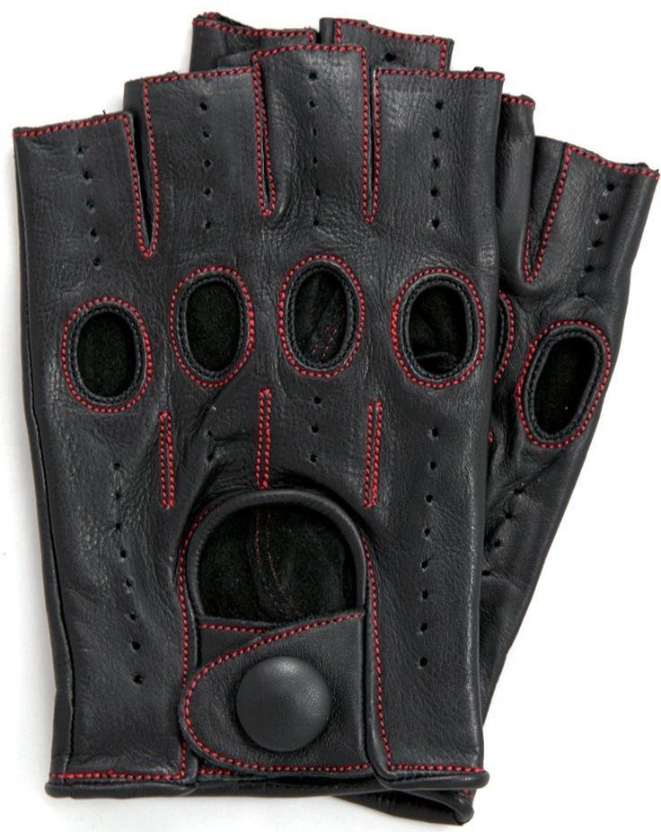 Factory Price OEM High quality fingerless gloves cycling driving cycling half finger gloves Original Leather Skin