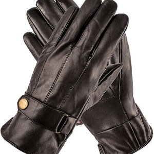 Women Sexy Genuine Sheepskin Leather Gloves Winter Warm Waterproof Leather Gloves