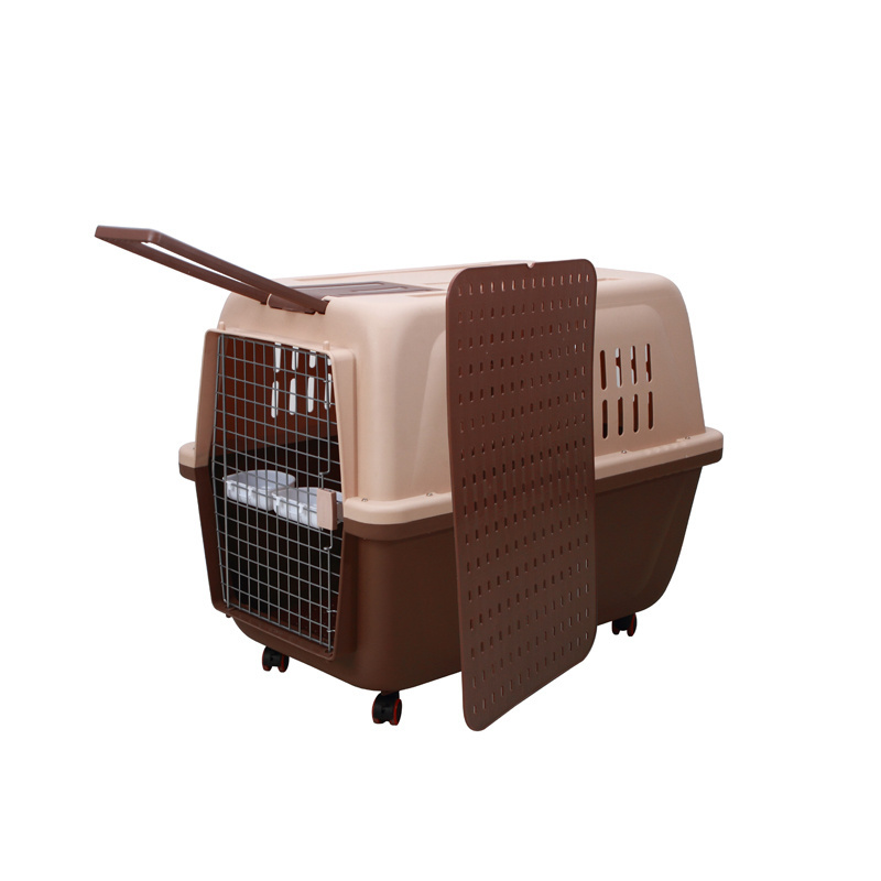 Airline approved air travel dog crate plastic durable fast dog crate