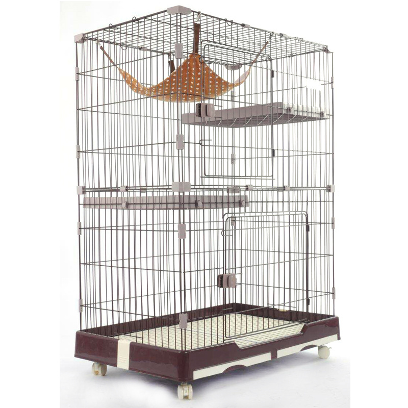 Foldable indoor wire cat dog cage