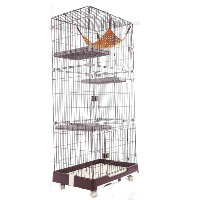 Foldable indoor wire cat dog cage