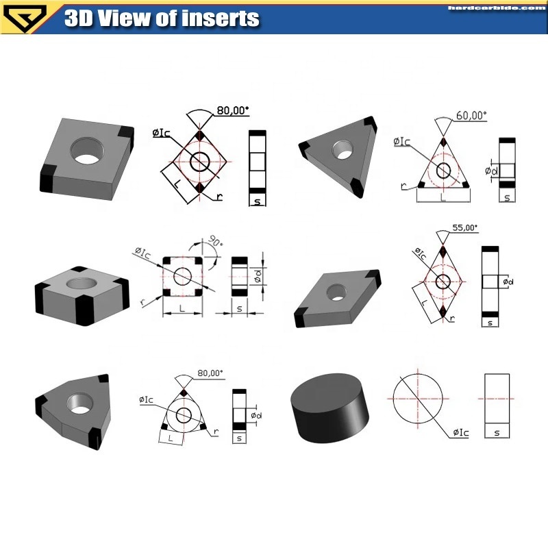 HARDVIK brand CNC Turning Insert PCD  PCBN CBN inserts Diamond Inserts