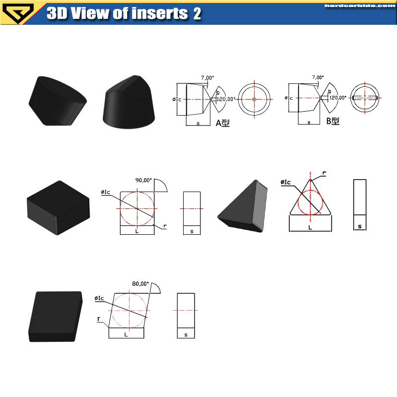 HARDVIK brand CNC Turning Insert PCD  PCBN CBN inserts Diamond Inserts