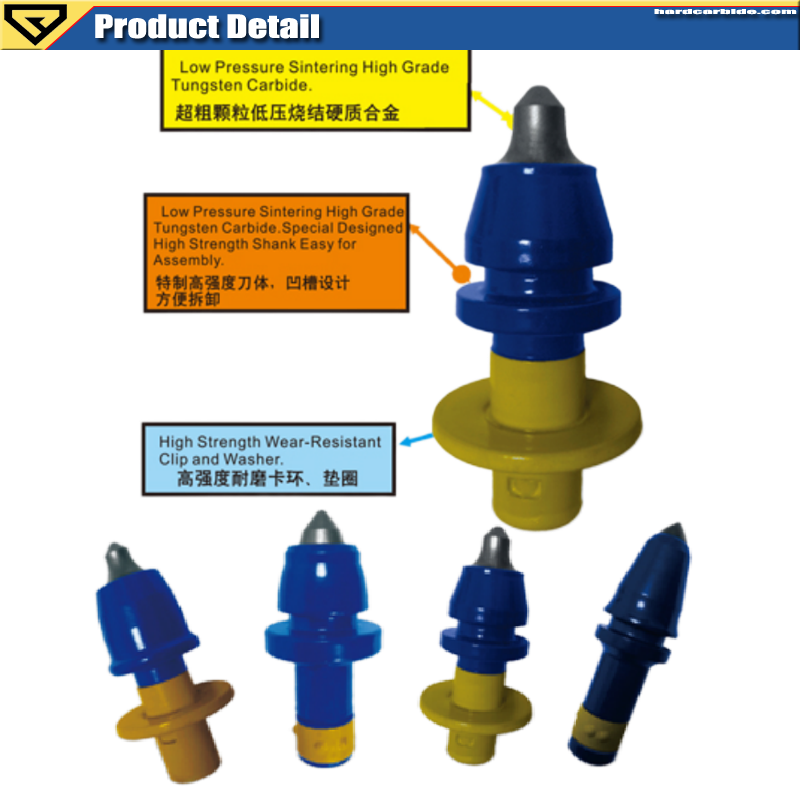 HARDVIK brand High quality Tungsten Carbide CW series Road Milling tools for Asphalt concrete