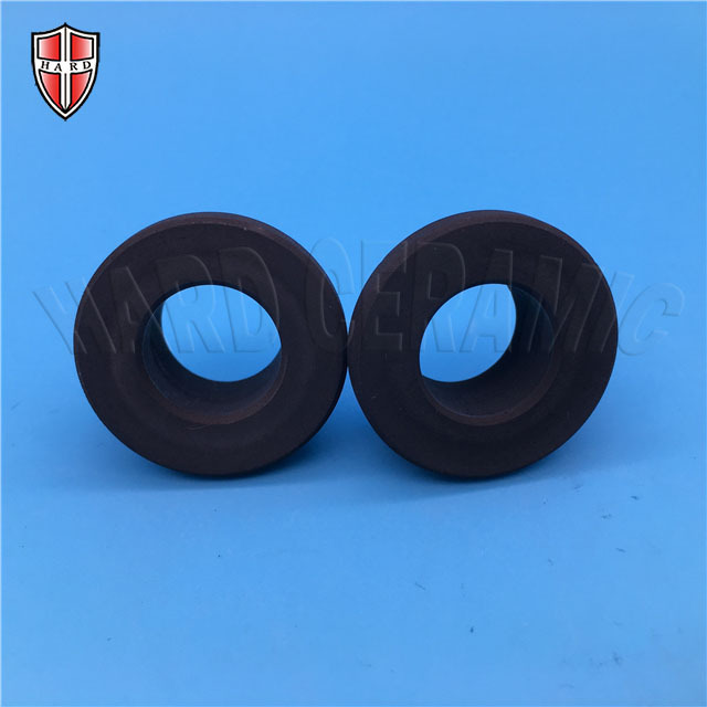 CNC machining High Precision Silicon Carbide Ceramic insulating bushing