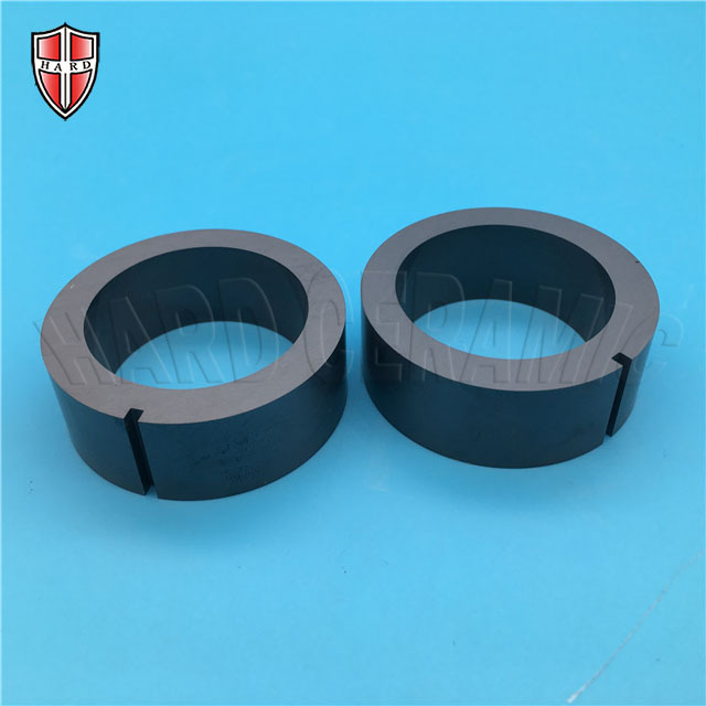 CNC machining High Precision Silicon Carbide Ceramic insulating bushing