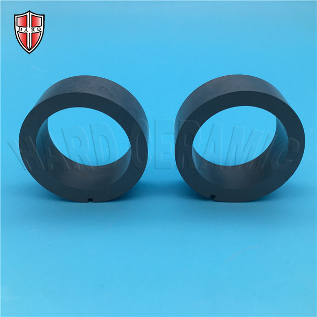 CNC machining High Precision Silicon Carbide Ceramic insulating bushing