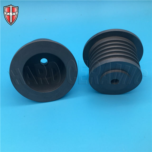 CNC machining High Precision Silicon Carbide Ceramic insulating bushing