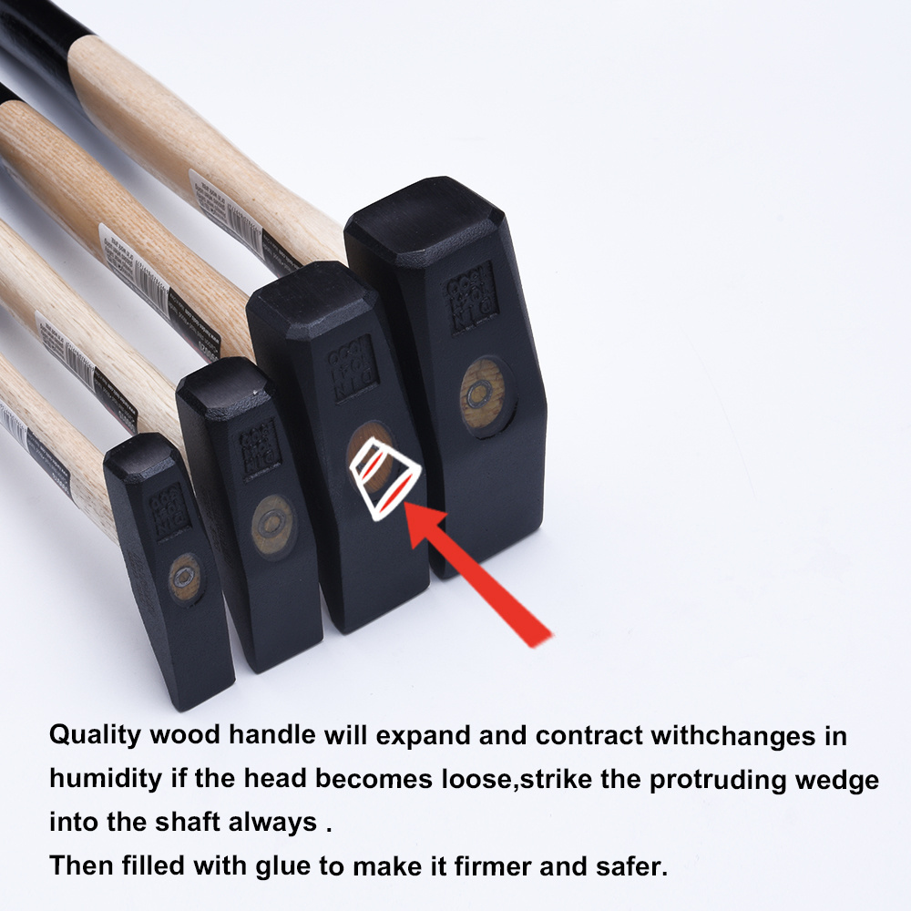 100g -2000g High Quality Professional Chipping Machinist Hammer With Wooden Handle