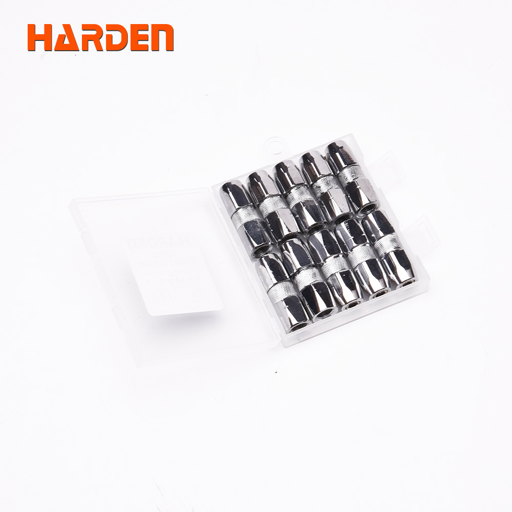 HARDEN 10pcs Grease gun coupler/adaptor for grease fitting no leaking