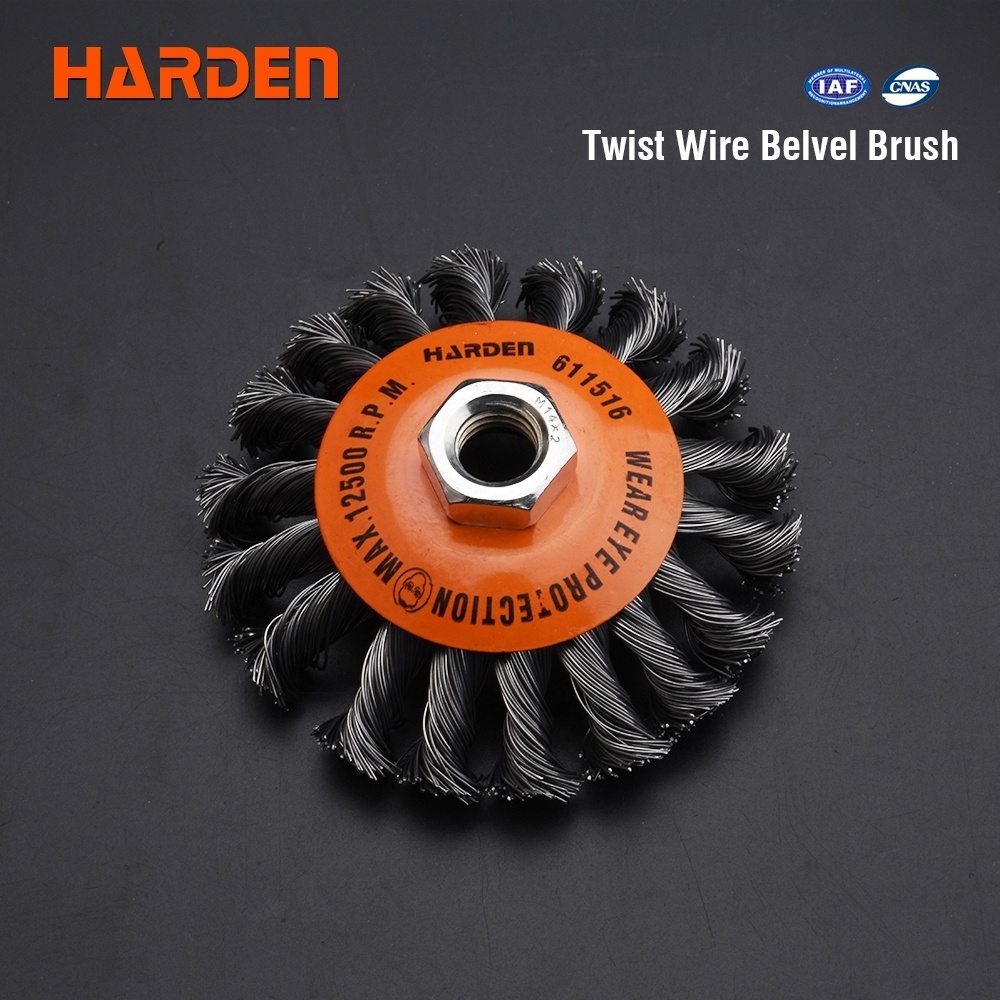 Harden Professional Circular Twist Belvel Grinder Wire Wheel Brush