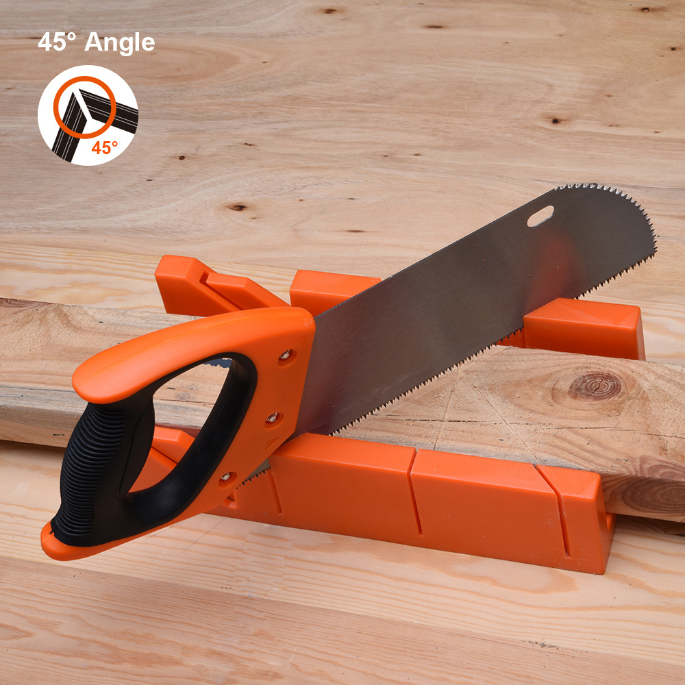 45/180 degree clamping miter box custom miter box back saw set fixed cutting angles garden hand saw miter box