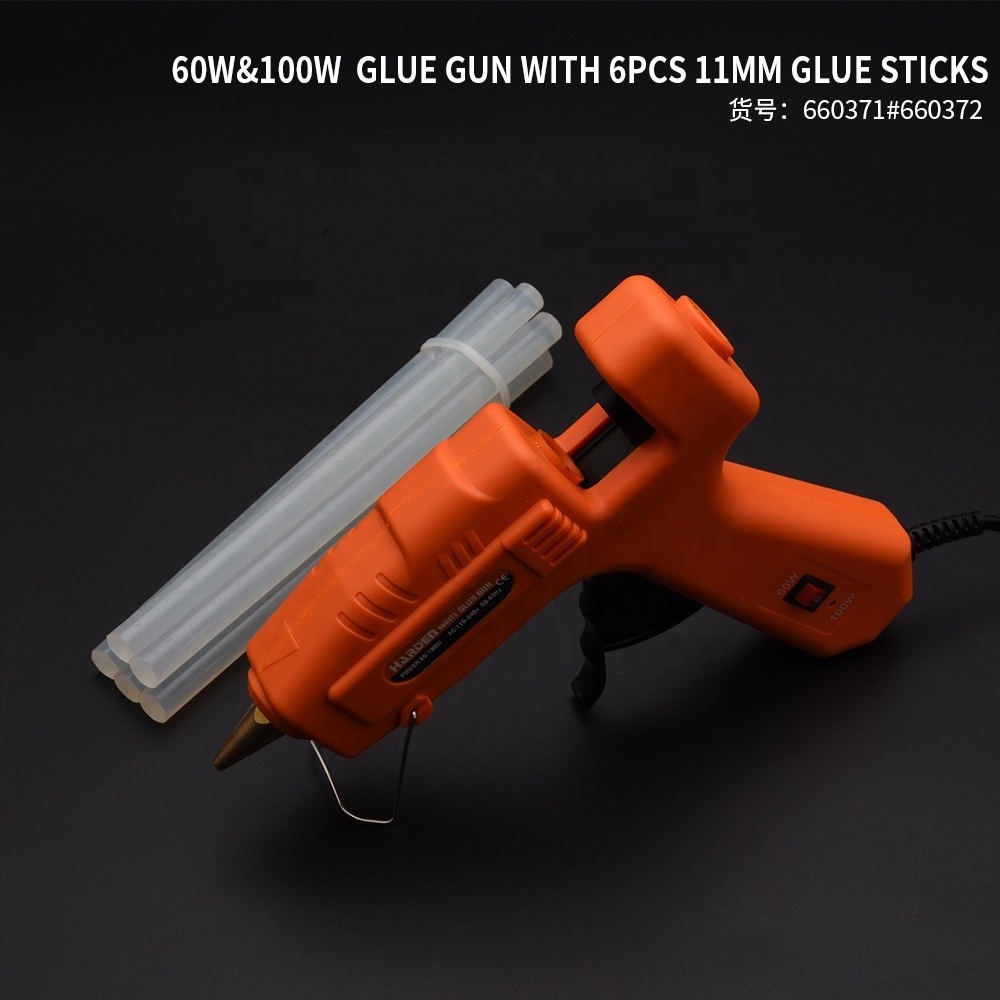 Factory Price Professional Custom 60W 100W Hot Melt Glue Gun With Copper Nozzle Smooth