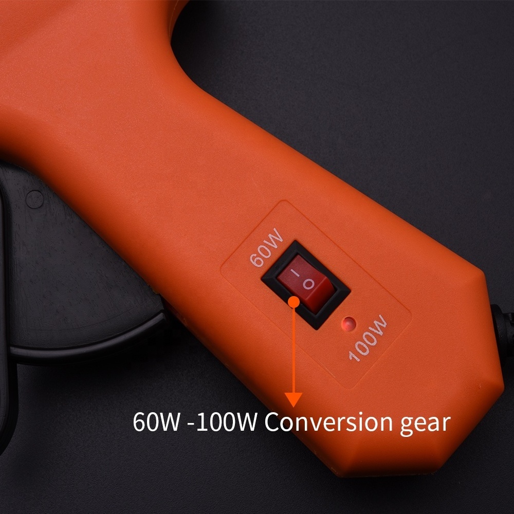 Factory Price Professional Custom 60W 100W Hot Melt Glue Gun With Copper Nozzle Smooth