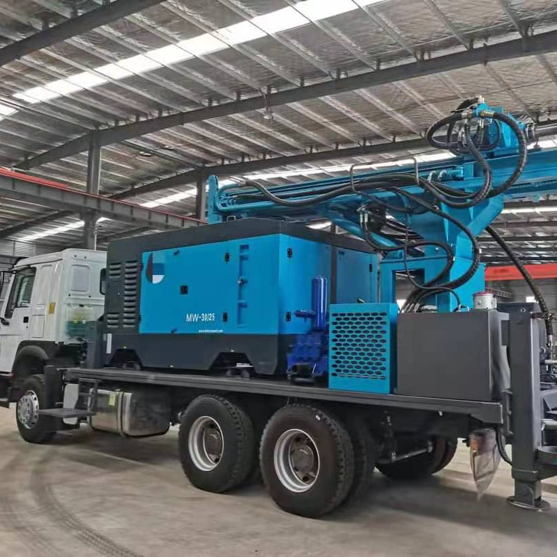 300m DTH Hydraulic Truck Mounted Water Well Drilling Rig with Air Compressor