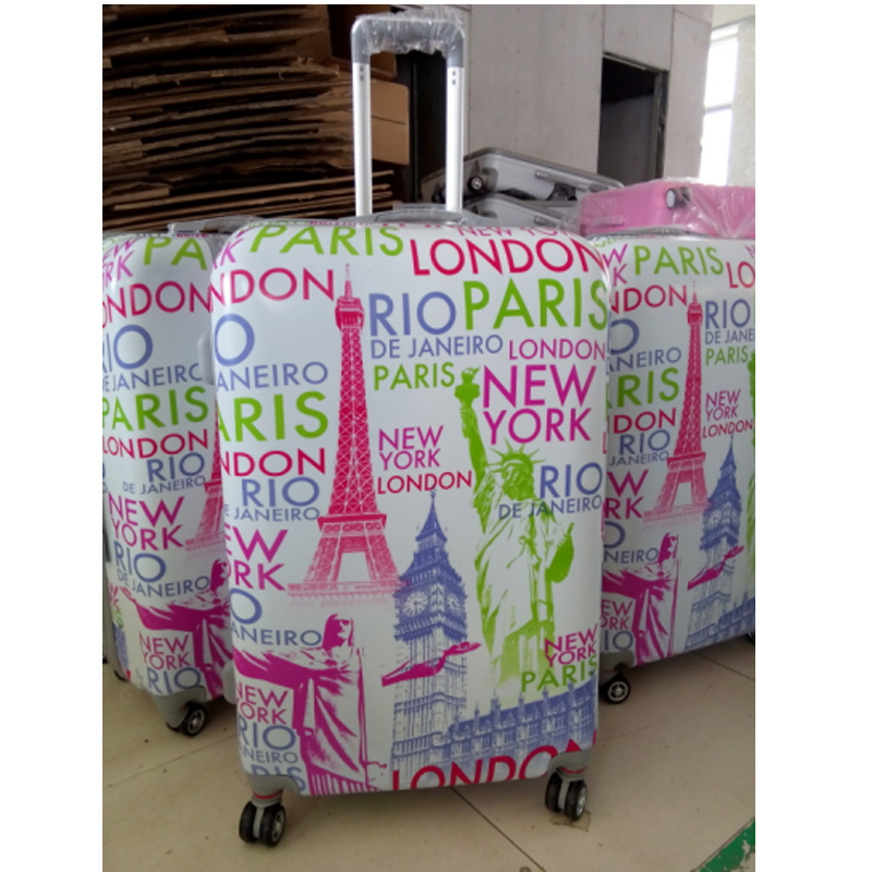 Custom print 4 wheels trolley suitcase bag travelling bags carry-on luggage sets