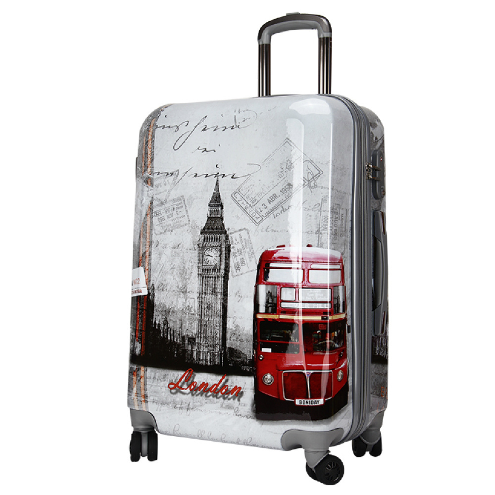 Custom print 4 wheels trolley suitcase bag travelling bags carry-on luggage sets