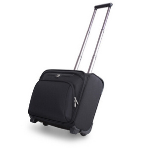 hot sale pu 16'' trolley luggage new design pilot case factory direct sell cabin luggage