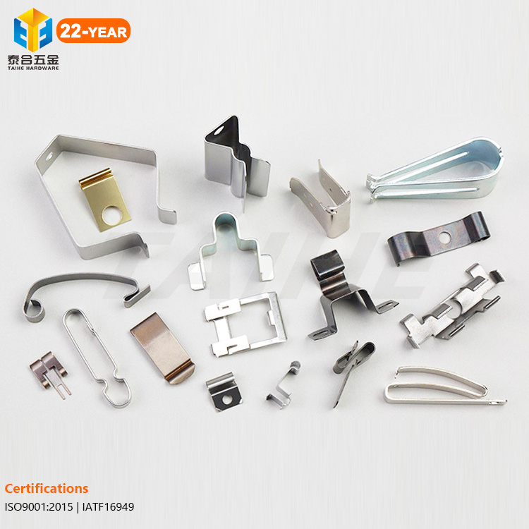 OEM Customized Made Shape Sheet Metal Stamping Part Stainless Steel SS302 Small Flat Leaf SS Spring Clip