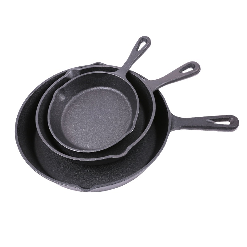 wholesale high quality cast iron pans cookware sets frying pan cooking pot skillet