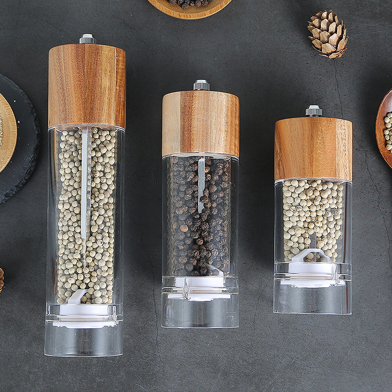 Best Selling Products  kitchen  5 6 8 inch Salt and Pepper Grinder kitchen tools Acacia wood Salt Pepper Mill