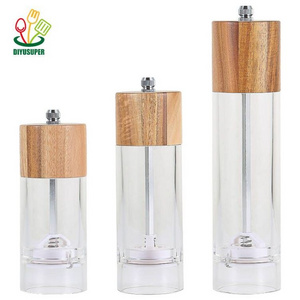 Best Selling Products  kitchen  5 6 8 inch Salt and Pepper Grinder kitchen tools Acacia wood Salt Pepper Mill