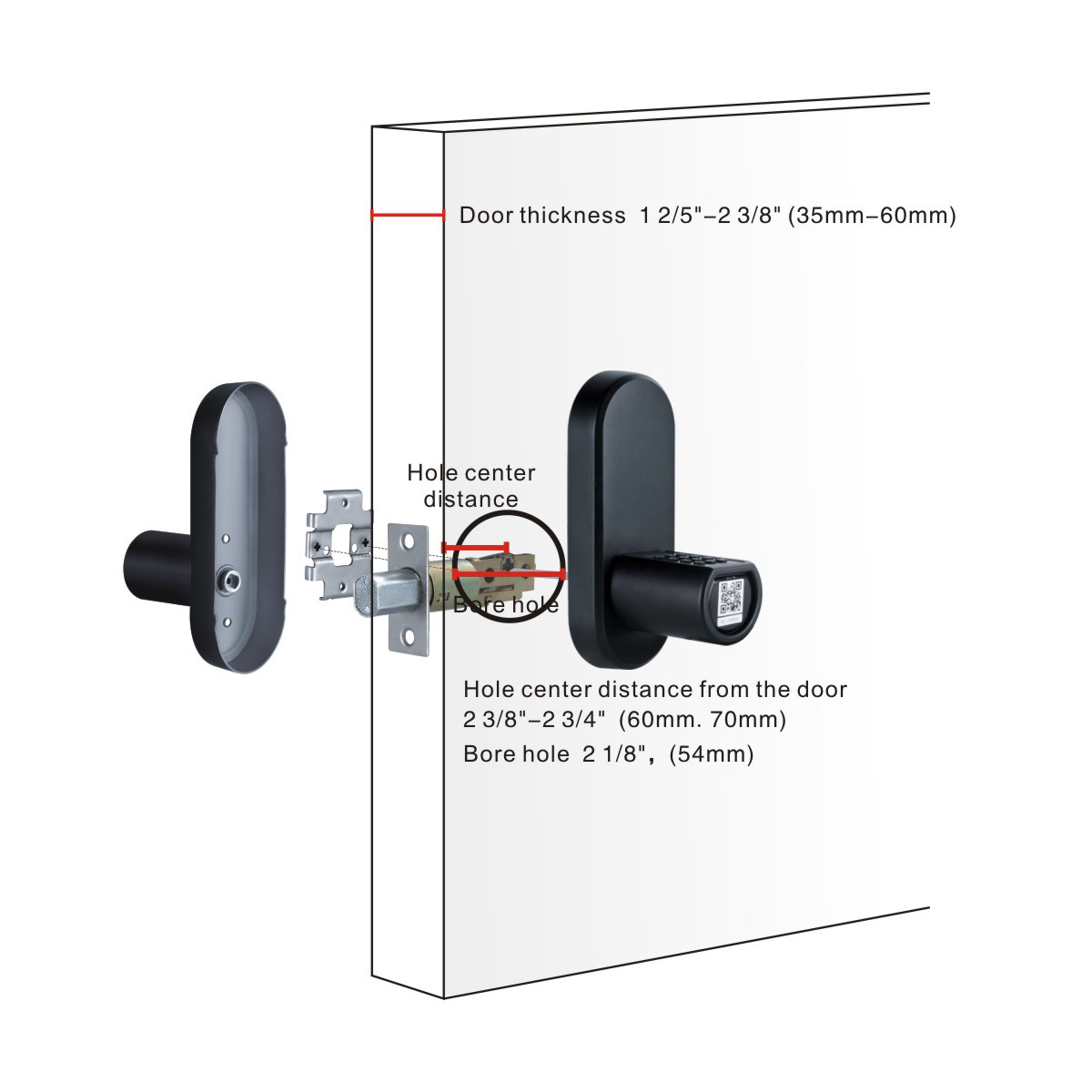 WE.LOCK  smart APP control installed deadbolt digital locks